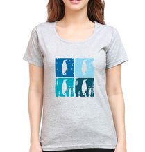 Load image into Gallery viewer, Penguins T-Shirt for Women-Grey Melange-Ektarfa.online
