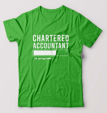 Load image into Gallery viewer, Chartered Accountants(CA) In Progress T-Shirt for Men-flag green-Ektarfa.online
