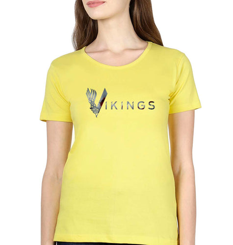 Vikings T-Shirt for Women-Yellow-Ektarfa.online