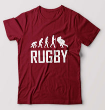 Load image into Gallery viewer, Rugby Evolution T-Shirt for Men-Maroon-Ektarfa.online
