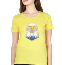 Load image into Gallery viewer, Eagle T-Shirt for Women-XS(32 Inches)-Yellow-Ektarfa.online
