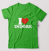 Load image into Gallery viewer, I Love Indore T-Shirt for Men-S(38 Inches)-flag green-Ektarfa.online
