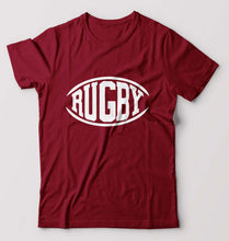 Load image into Gallery viewer, Rugby T-Shirt for Men-Maroon-Ektarfa.online
