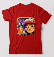 Load image into Gallery viewer, Subway Surfers T-Shirt for Men-S(38 Inches)-Red-Ektarfa.online
