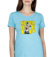 Load image into Gallery viewer, John Cena WWE T-Shirt for Women-XS(32 Inches)-Light Blue-Ektarfa.online
