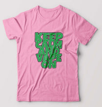 Load image into Gallery viewer, keep calm and vape on T-Shirt for Men-Light Baby Pink-Ektarfa.online
