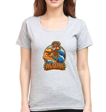 Load image into Gallery viewer, Aloha T-Shirt for Women-XS(32 Inches)-Grey Melange-Ektarfa.online
