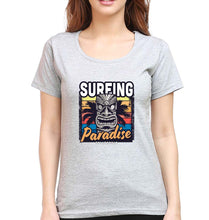 Load image into Gallery viewer, Surfing California T-Shirt for Women-XS(32 Inches)-Grey Melange-Ektarfa.online
