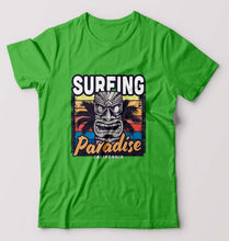 Load image into Gallery viewer, Surfing California Wild T-Shirt for Men-S(38 Inches)-Flag Green-Ektarfa.online
