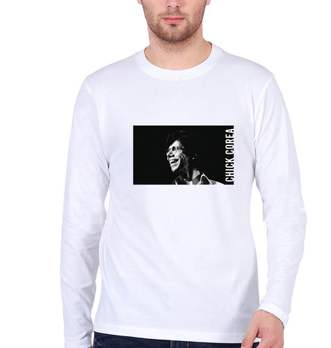 Chick Corea Full Sleeves T-Shirt for Men-White-Ektarfa.online