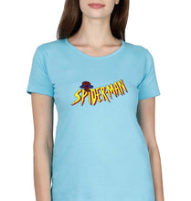 Load image into Gallery viewer, Spiderman Superhero T-Shirt for Women-Light Blue-Ektarfa.online
