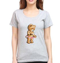 Load image into Gallery viewer, Domrebel Bear T-Shirt for Women-Grey Melange-Ektarfa.online
