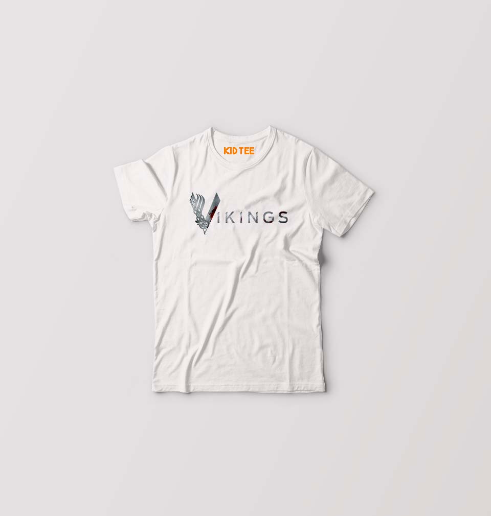 Vikings Kids T-Shirt for Boy/Girl-White-Ektarfa.online