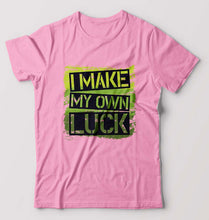 Load image into Gallery viewer, Luck T-Shirt for Men-S(38 Inches)-Light Baby Pink-Ektarfa.online
