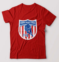 Load image into Gallery viewer, Federal Hockey League T-Shirt for Men-Red-Ektarfa.online
