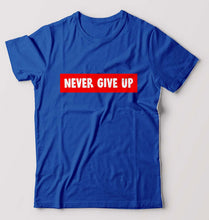 Load image into Gallery viewer, Never Give UP T-Shirt for Men-Royal Blue-Ektarfa.online
