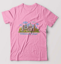 Load image into Gallery viewer, Welcome to Europe T-Shirt for Men-Light Baby Pink-Ektarfa.online

