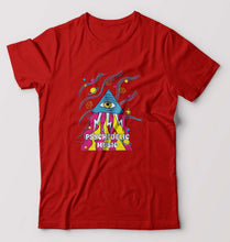 Load image into Gallery viewer, Psychedelic Music T-Shirt for Men-S(38 Inches)-Red-Ektarfa.online
