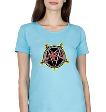 Load image into Gallery viewer, Slayer T-Shirt for Women-Sky Blue-Ektarfa.online
