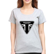 Load image into Gallery viewer, Triumph T-Shirt for Women-XS(32 Inches)-Grey Melange-Ektarfa.online
