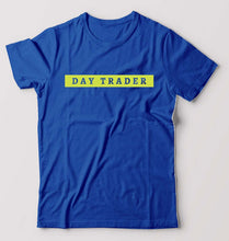 Load image into Gallery viewer, Day Trader Share Market T-Shirt for Men-S(38 Inches)-Royal Blue-Ektarfa.online

