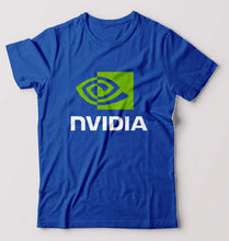 Load image into Gallery viewer, Nvidia T-Shirt for Men-S(38 Inches)-Royal Blue-Ektarfa.online

