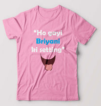 Load image into Gallery viewer, Biryani T-Shirt for Men-S(38 Inches)-Light Baby Pink-Ektarfa.online
