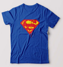 Load image into Gallery viewer, Superman T-Shirt for Men-S(38 Inches)-Royal blue-Ektarfa.online
