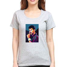 Load image into Gallery viewer, Novak Djokovic Tennis T-Shirt for Women-Grey melange-Ektarfa.online
