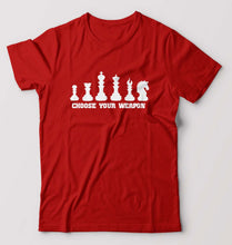 Load image into Gallery viewer, Chess T-Shirt for Men-S(38 Inches)-Red-Ektarfa.online

