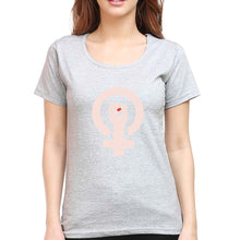 Load image into Gallery viewer, Feminist T-Shirt for Women-XS(32 Inches)-Grey Melange-Ektarfa.online
