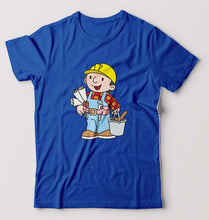 Load image into Gallery viewer, Bob the Builder T-Shirt for Men-S(38 Inches)-Royal Blue-Ektarfa.online
