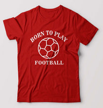 Load image into Gallery viewer, Play Football T-Shirt for Men-S(38 Inches)-Red-Ektarfa.online
