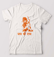 Load image into Gallery viewer, Jai Shree Ram T-Shirt for Men-S(38 Inches)-White-Ektarfa.online
