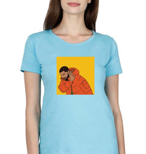 Load image into Gallery viewer, Drake T-Shirt for Women-XS(32 Inches)-Light Blue-Ektarfa.online

