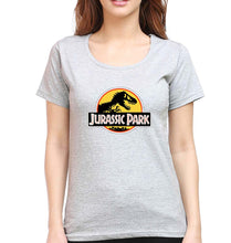 Load image into Gallery viewer, Jurassic Park T-Shirt for Women-XS(32 Inches)-Grey Melange-Ektarfa.online
