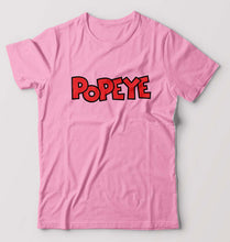 Load image into Gallery viewer, Popeye T-Shirt for Men-S(38 Inches)-Light Baby Pink-Ektarfa.online
