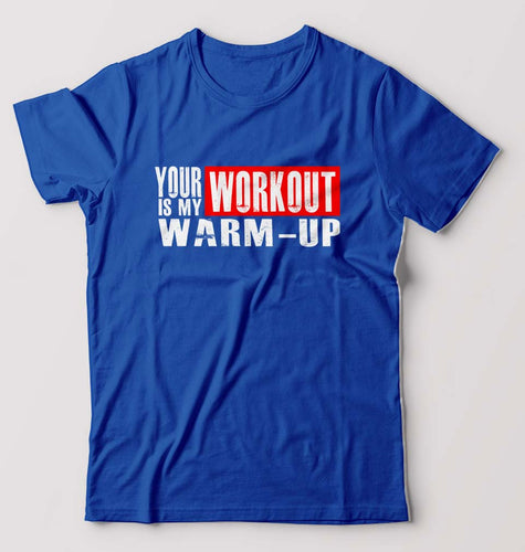 Gym T-Shirt for Men-S(38 Inches)-Royal Blue-Ektarfa.online