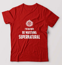 Load image into Gallery viewer, Supernatural T-Shirt for Men-S(38 Inches)-Red-Ektarfa.online
