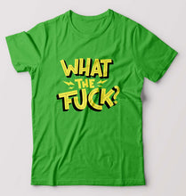 Load image into Gallery viewer, What The Fuck T-Shirt for Men-S(38 Inches)-Flag Green-Ektarfa.online
