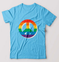 Load image into Gallery viewer, Peace Pride T-Shirt for Men-Light Blue-Ektarfa.online
