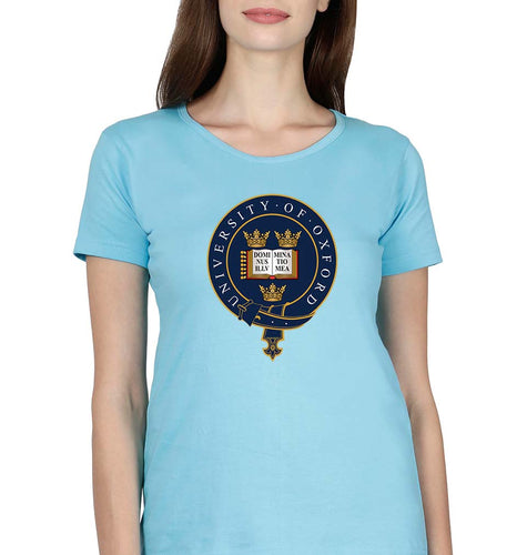 University of Oxford T-Shirt for Women-Light Blue-Ektarfa.online