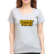 Load image into Gallery viewer, Looney Tunes T-Shirt for Women-XS(32 Inches)-Grey Melange-Ektarfa.online
