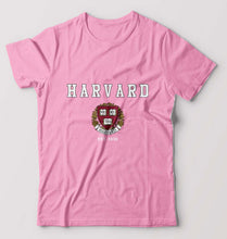 Load image into Gallery viewer, Harvard T-Shirt for Men-S(38 Inches)-Light Baby Pink-Ektarfa.online
