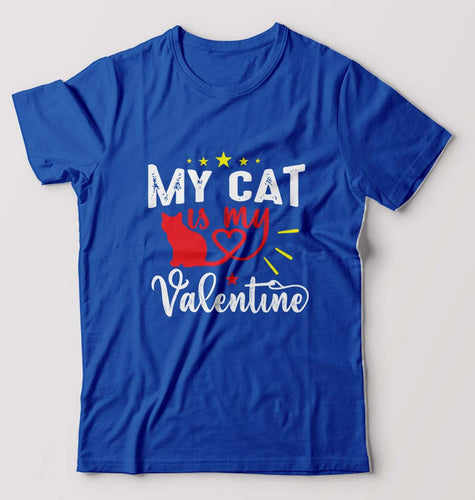 Cat T-Shirt for Men-Royal Blue-Ektarfa.online