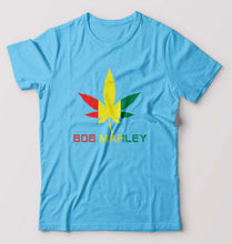 Load image into Gallery viewer, Bob Marley Weed T-Shirt for Men-Light blue-Ektarfa.online
