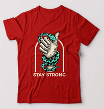 Load image into Gallery viewer, Stay Strong T-Shirt for Men-S(38 Inches)-Red-Ektarfa.online
