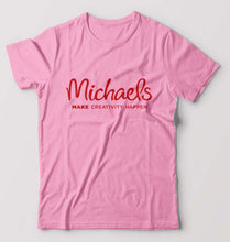 Load image into Gallery viewer, Michaels T-Shirt for Men-S(38 Inches)-Light Baby Pink-Ektarfa.online
