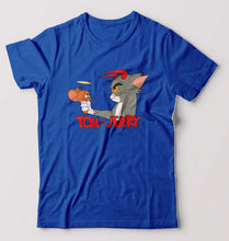 Load image into Gallery viewer, Tom and Jerry T-Shirt for Men-S(38 Inches)-Royal Blue-Ektarfa.online
