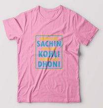 Load image into Gallery viewer, CRICKET Sachin Kohli Dhoni T-Shirt for Men-S(38 Inches)-Light Baby Pink-Ektarfa.online
